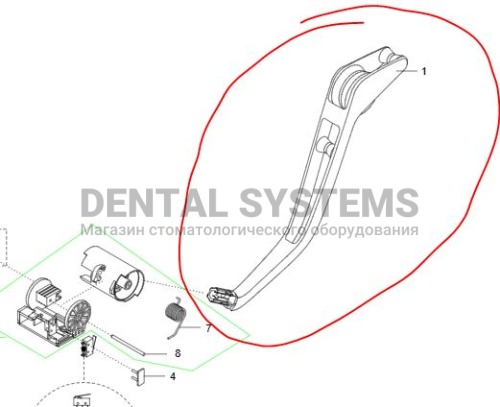 Рычаг инструмента Cefla (Rod unit)
