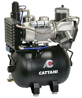 Компрессор Cattani AC300 на 3-4 уставновк 3-х цил. (рес. 45л, 238 л/мин), 3-х фазный