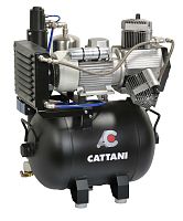 Компрессор трехцилиндровый на 3-4 установки Cattani C013321 без кожуха с осушителем
