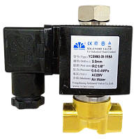 Клапан электромагнитный 220 V AC, 2-х ходовой, нормально открытый "1/8"